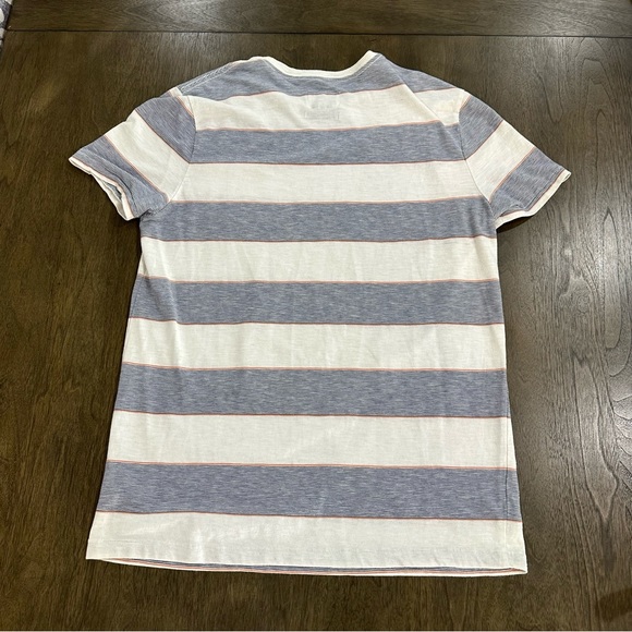 Goodfellow & Co. Men’s Size Medium White with Blue Orange Stripes Pocket Tee - Picture 6 of 11